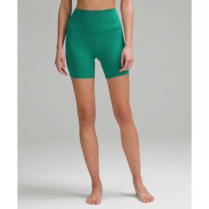Lululemon Women's Align High-Rise Short 6" Cascadia Green Biker Shorts Size 2